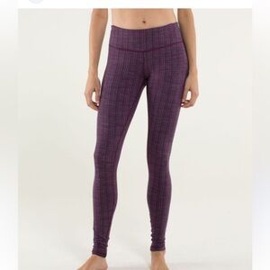 Lululemon Wunder Under Textured Purple Legging Size Small